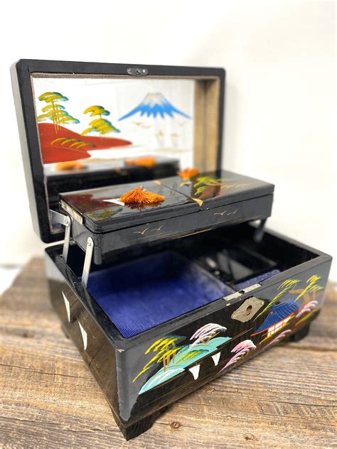 vintage japanese music jewelry box